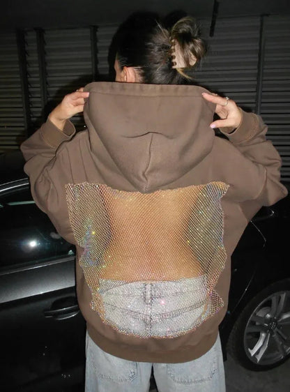 Crystal Mesh Hoodie